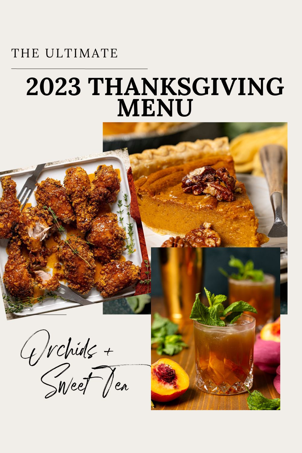 Collage of recipes for Thanksgiving.