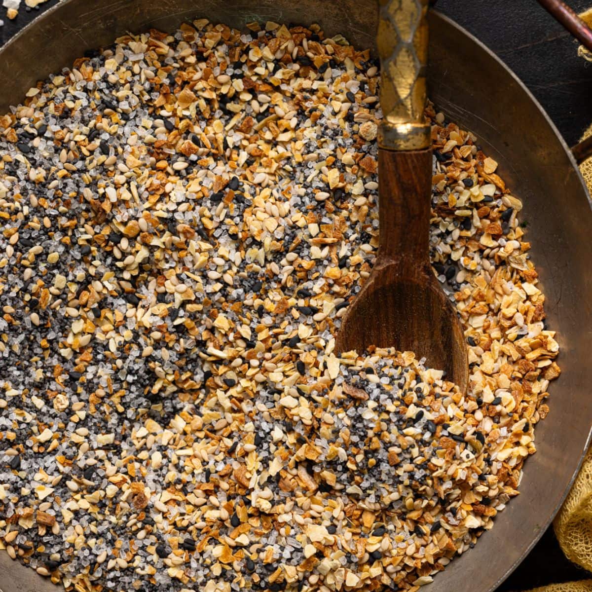 Up close shot of seasoning in dish.