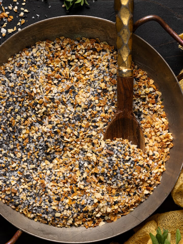 Up close shot of seasoning in dish.