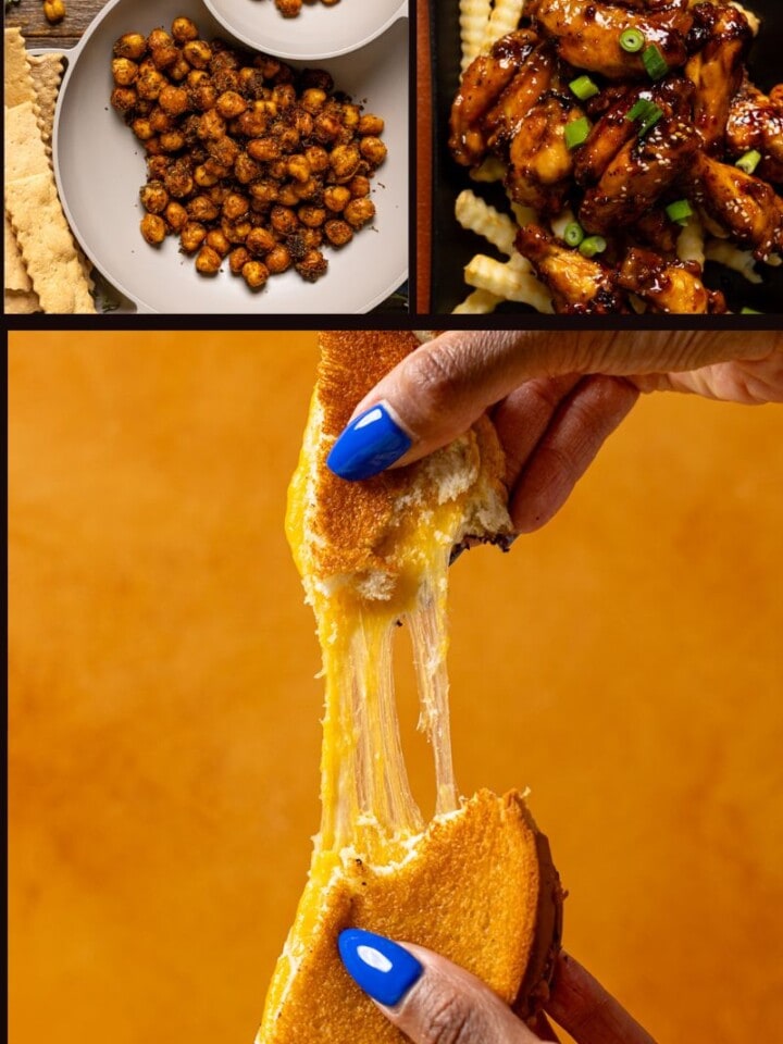 Collage of air fryer recipes.