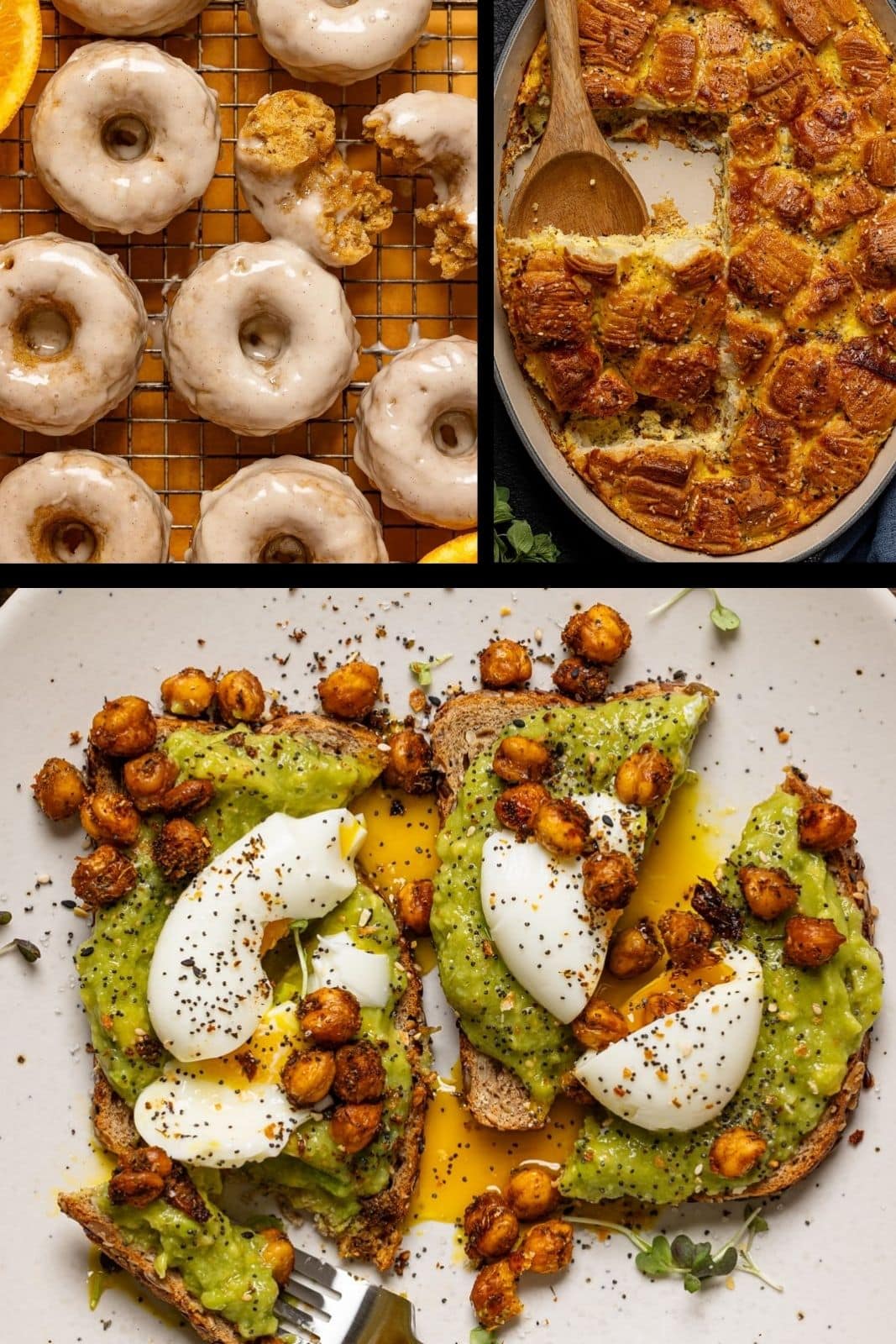 Collage of breakfast and brunch recipes.