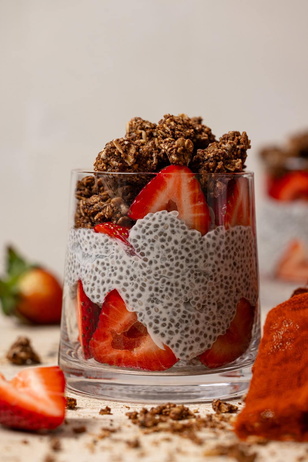 Strawberry Coconut Chia Seed Pudding