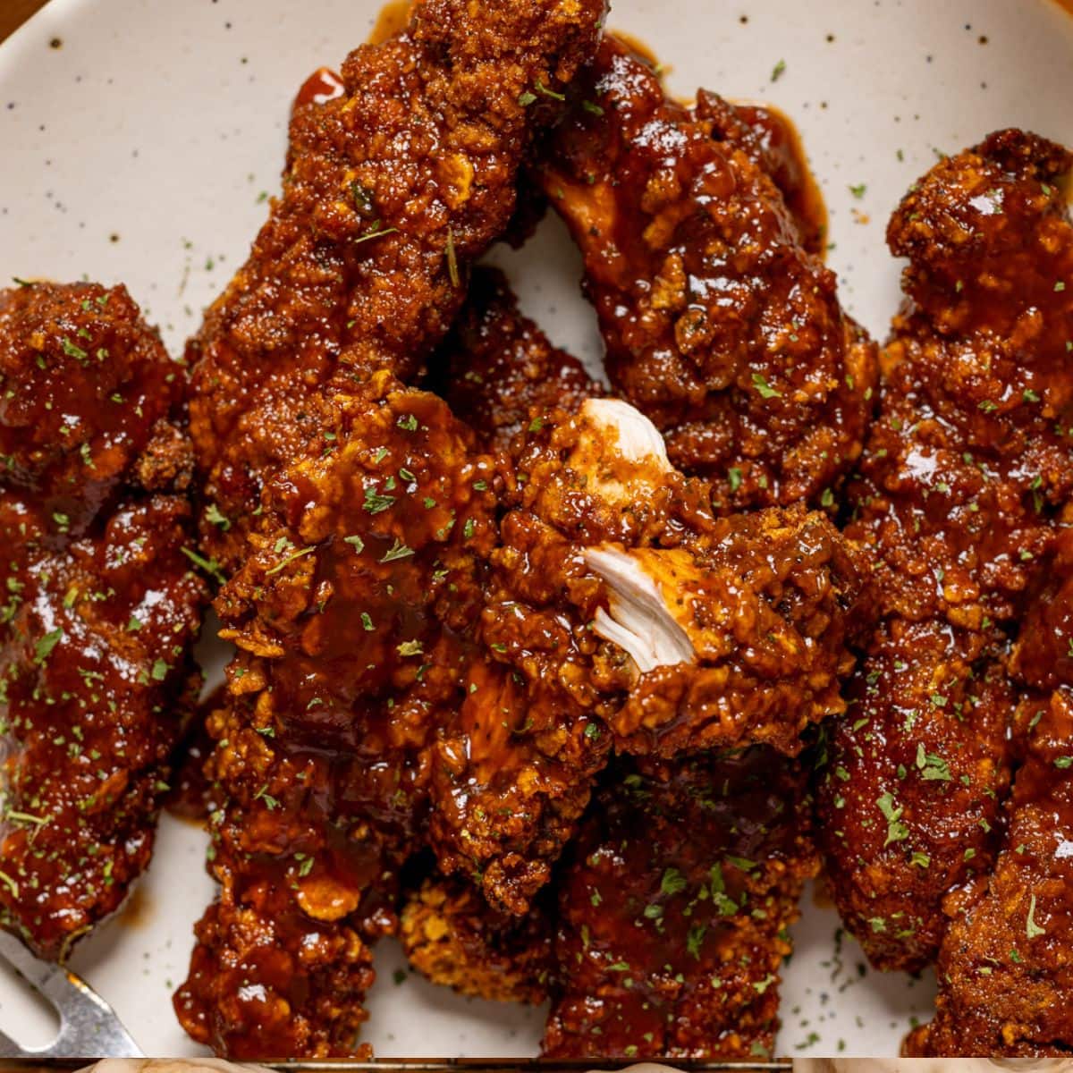 Up close shot of chicken tenders.