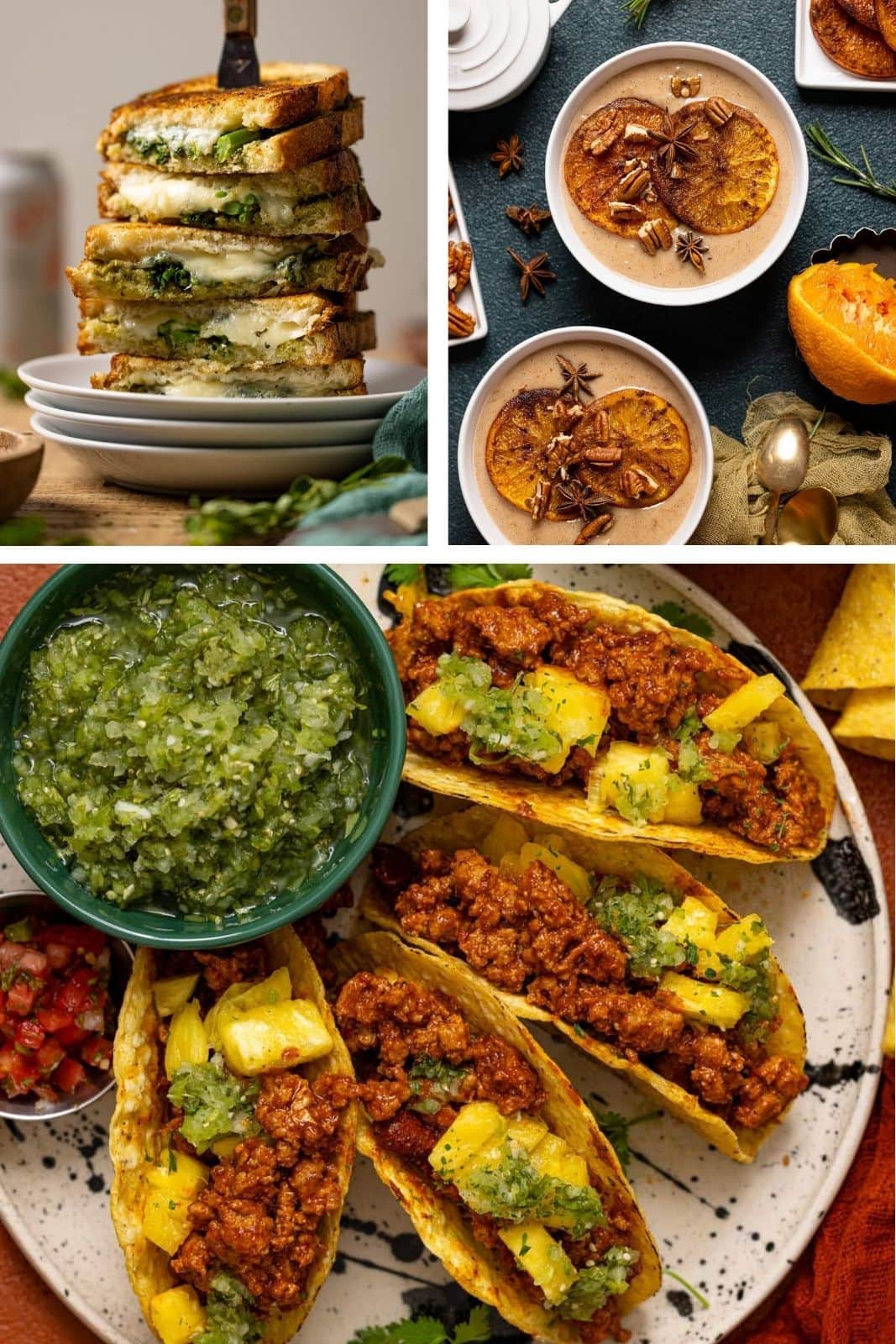 Collage of dishes.