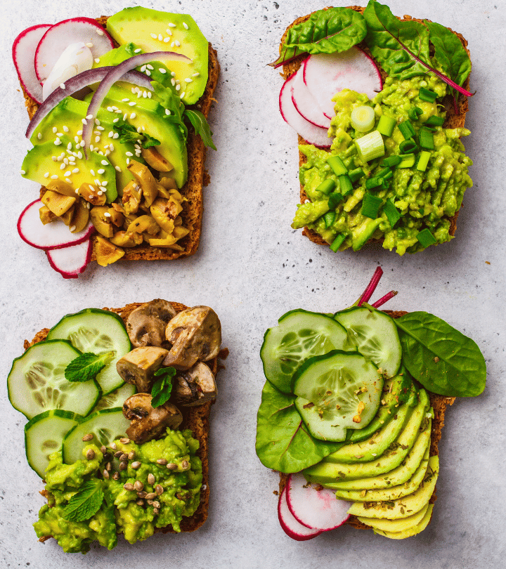 Avocado toast toppings