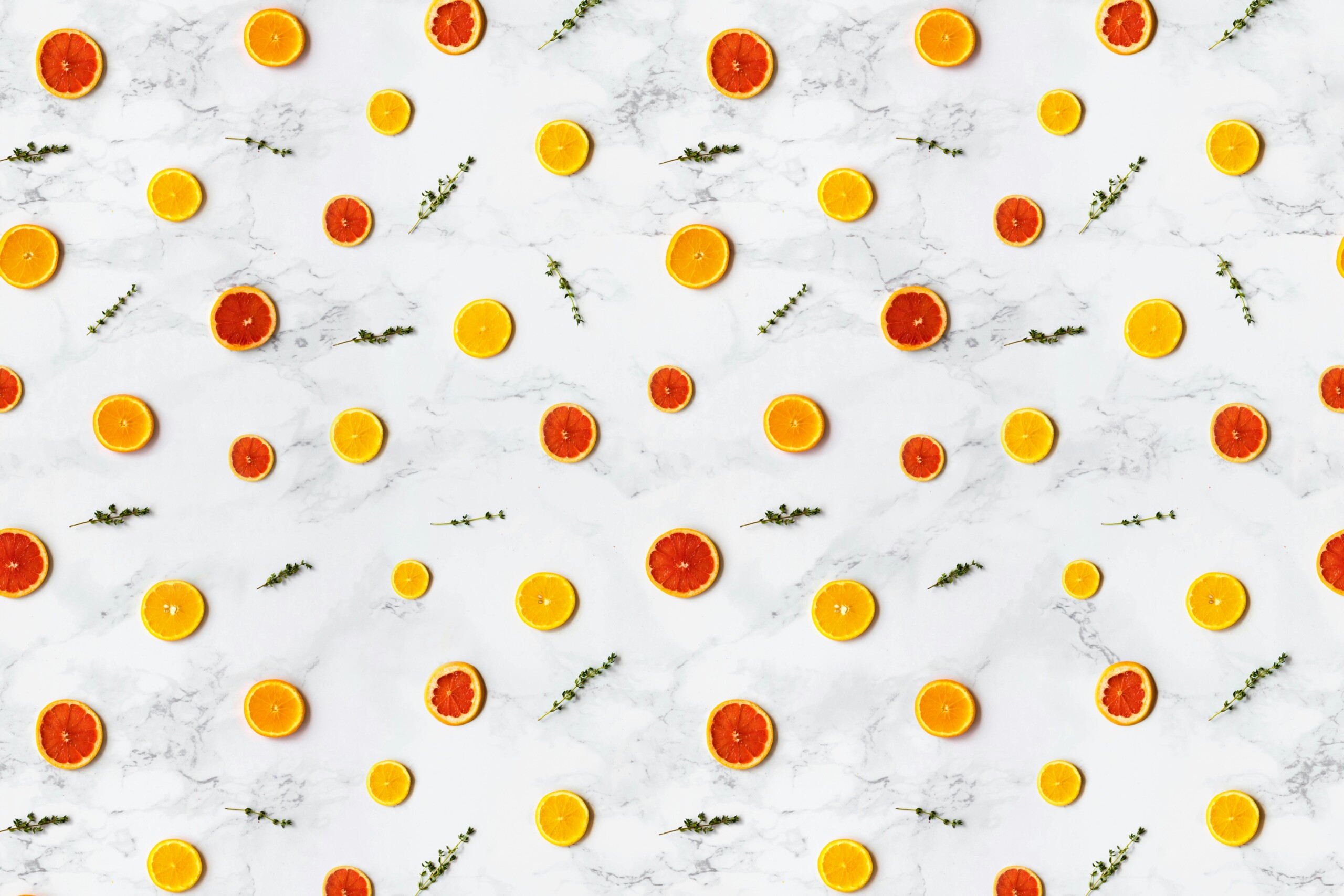 Lemon, orange and grapefruit cut open