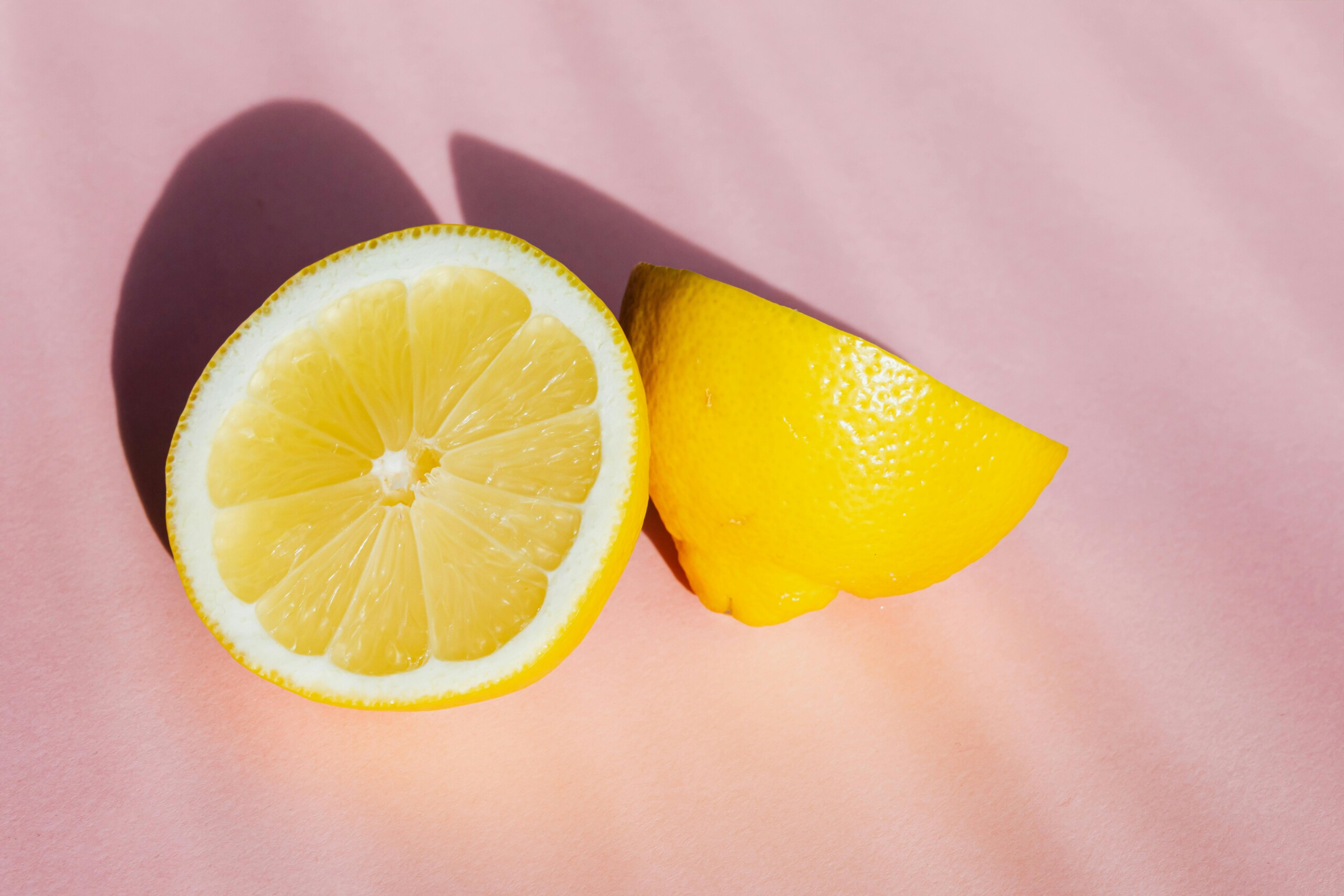 Lemon cut in half.