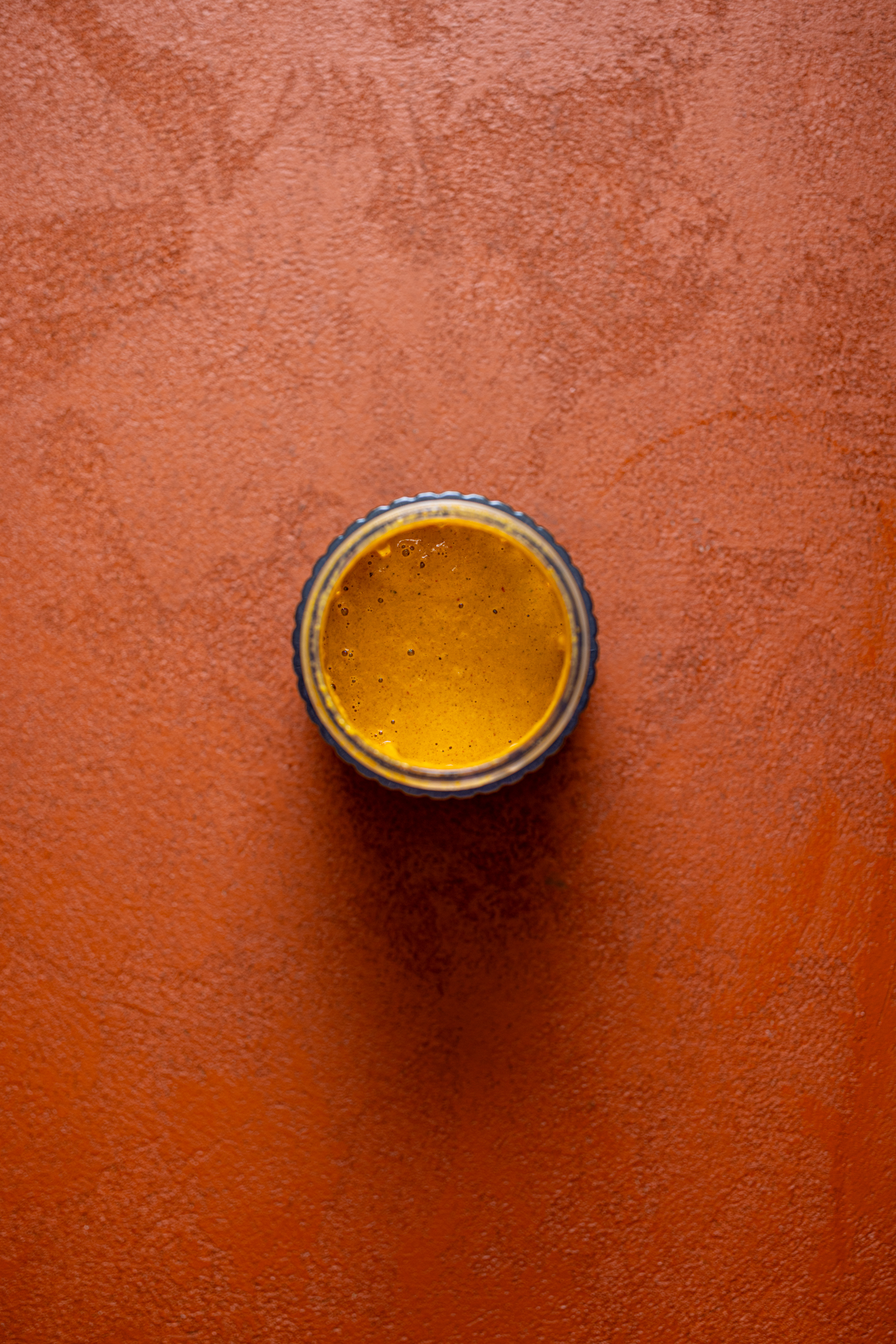 Blended sauce in a blender.
