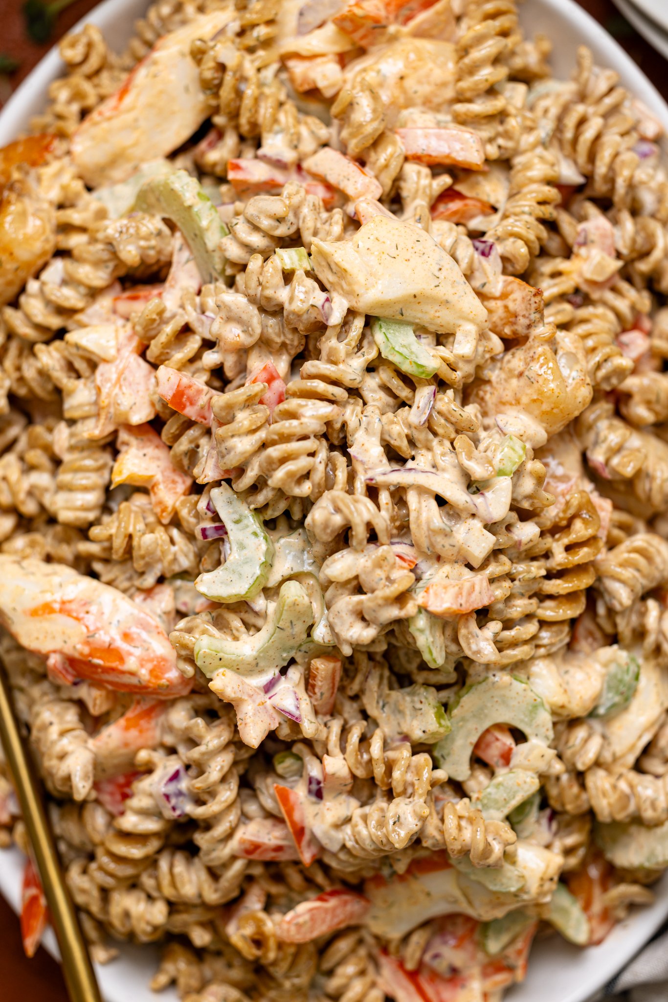 Up close shot of Best Seafood Salad Recipe.