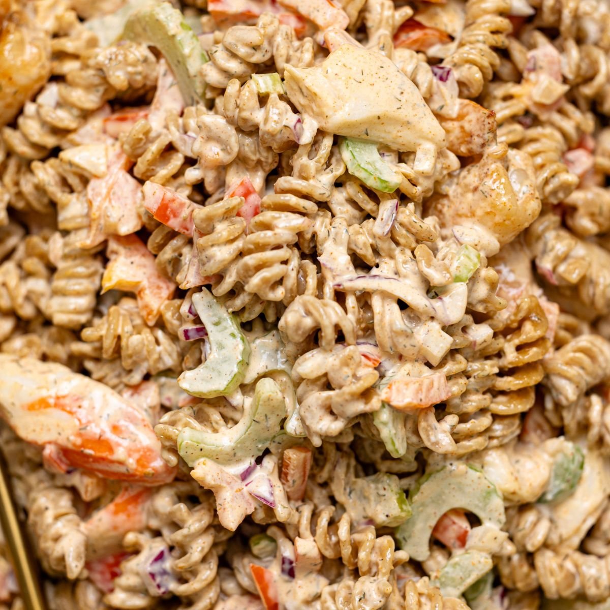 Up close shot of Best Seafood Salad Recipe.