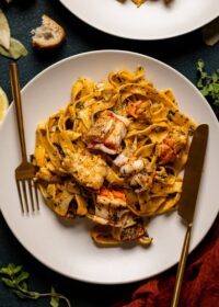 Creamy Tuscan Lobster Pasta
