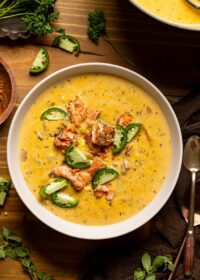 Creamy Blackened Salmon Chowder
